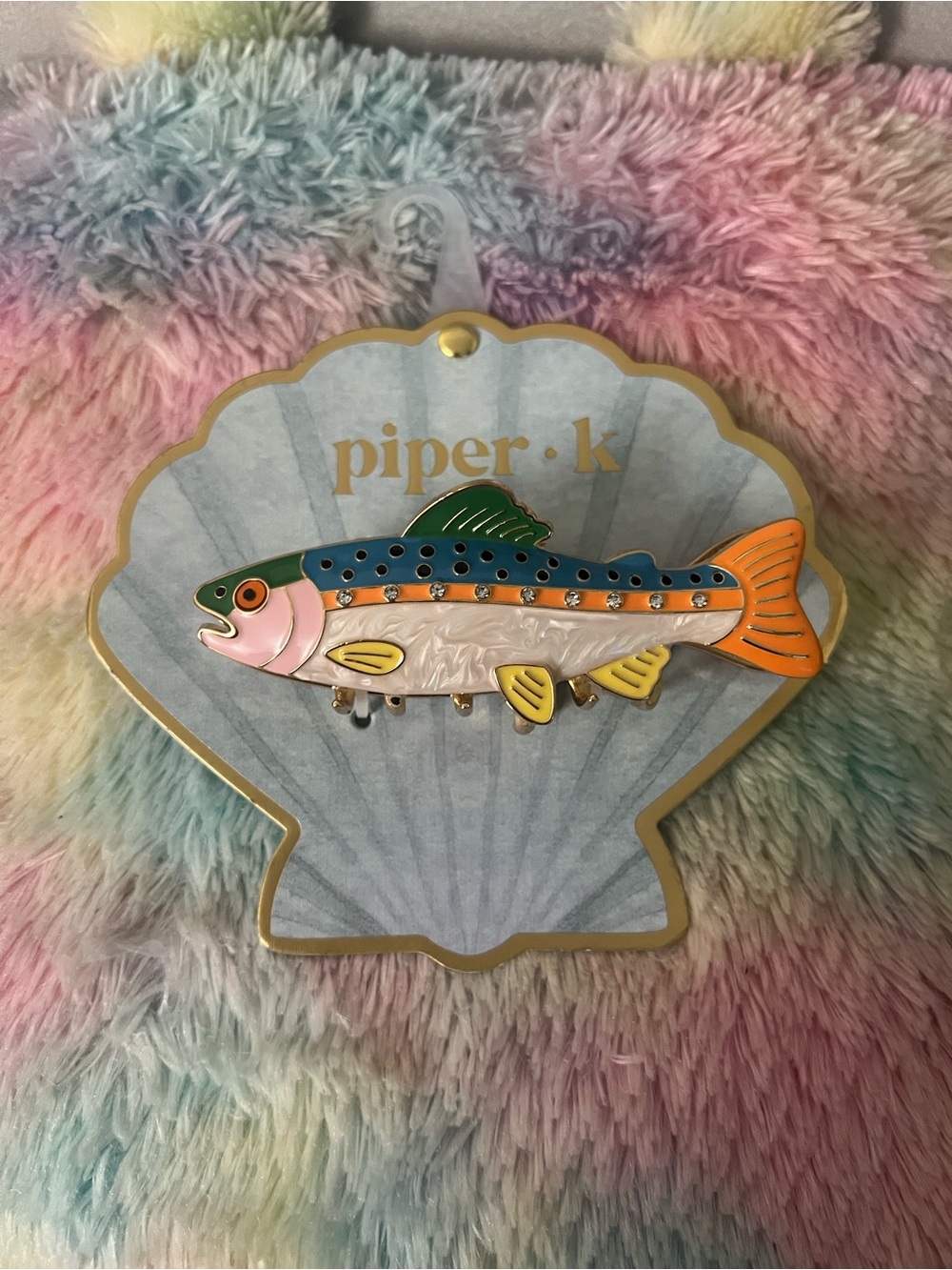 Piper k fish claw clip NWT